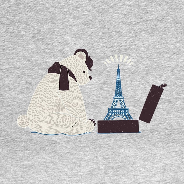 Traveler Tourist Eiffel Tower Bear Paris by Tobe_Fonseca